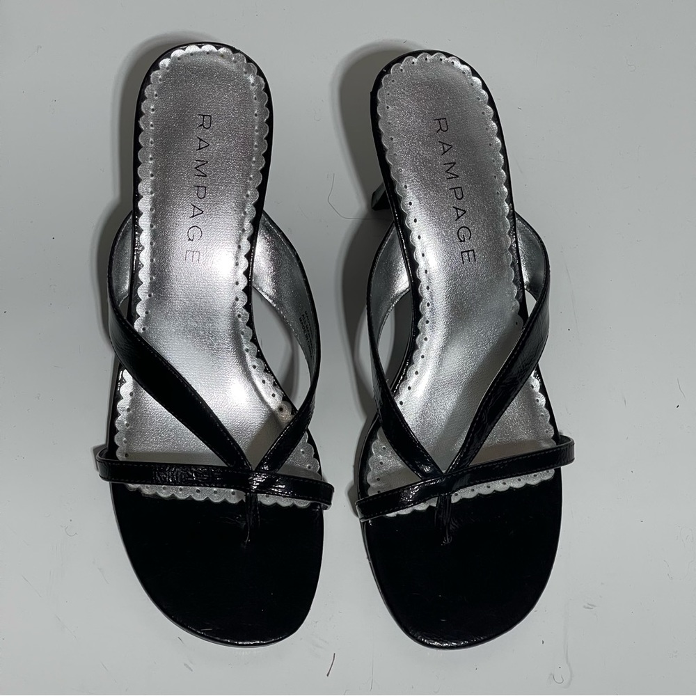 Rampage ‘Madyson’ Black Patent High Heeled Sandals | 9M